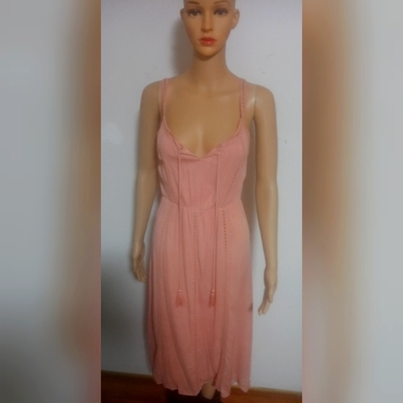 Lush Tie Front Midi Dress - Picture 4 of 5